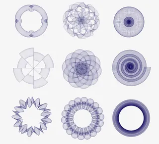 中国风花纹免抠