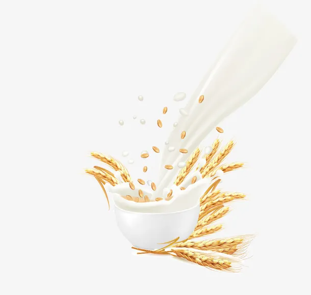 燕麦牛奶液体飞溅免抠