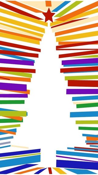 扁平几何彩色条纹H5背景高清