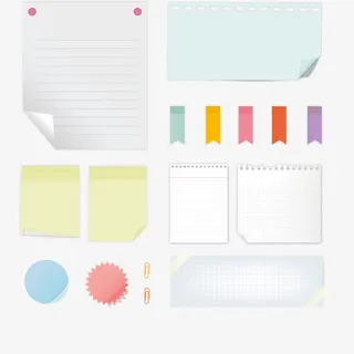 矢量手绘文具免抠