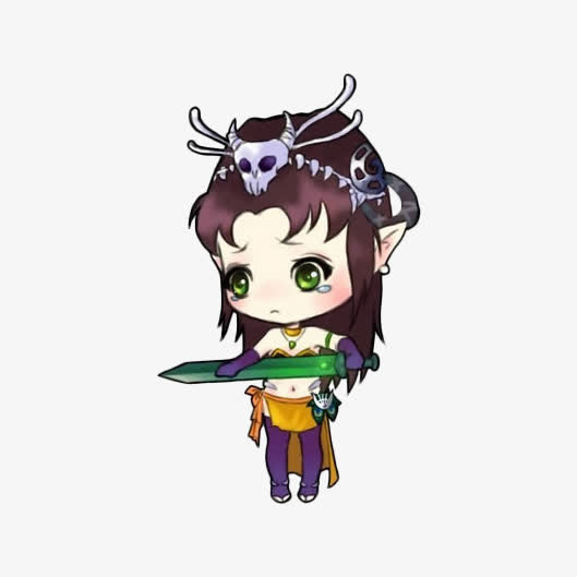 卡通美女白骨精免抠