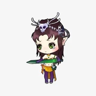 卡通美女白骨精免抠