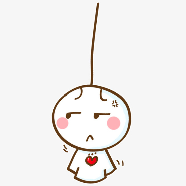 手绘漂浮小人免抠