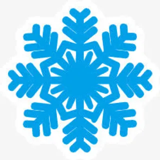 扁平风格创意合成蓝色的雪花免抠