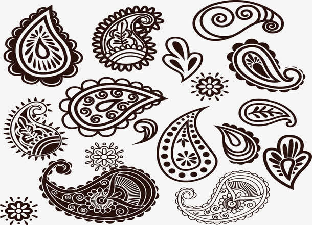 炭烧腰果类装饰花纹免抠