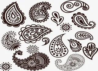 炭烧腰果类装饰花纹免抠