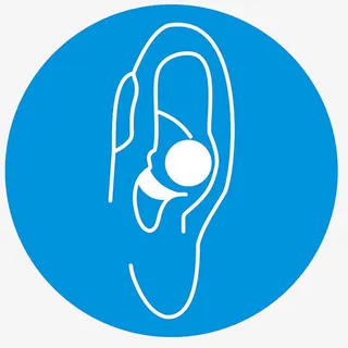 蓝色耳朵噪音标志免抠 蓝色耳朵噪音标志免抠