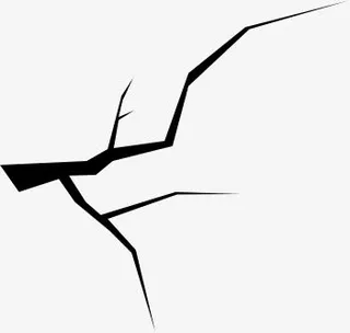 裂痕 黑色 痕迹免抠