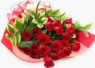 情人节玫瑰花束PSD模板免费下载免抠动植物植物元素