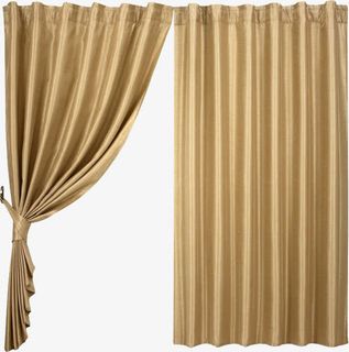 金色欧式窗帘素材免抠