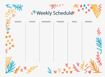 手绘涂鸦树枝计划表免抠