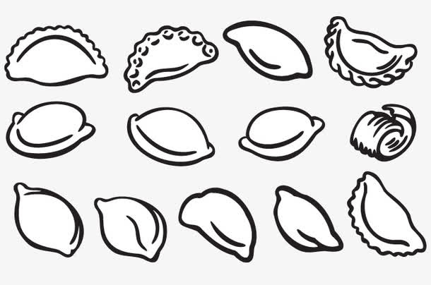 矢量饺子免抠