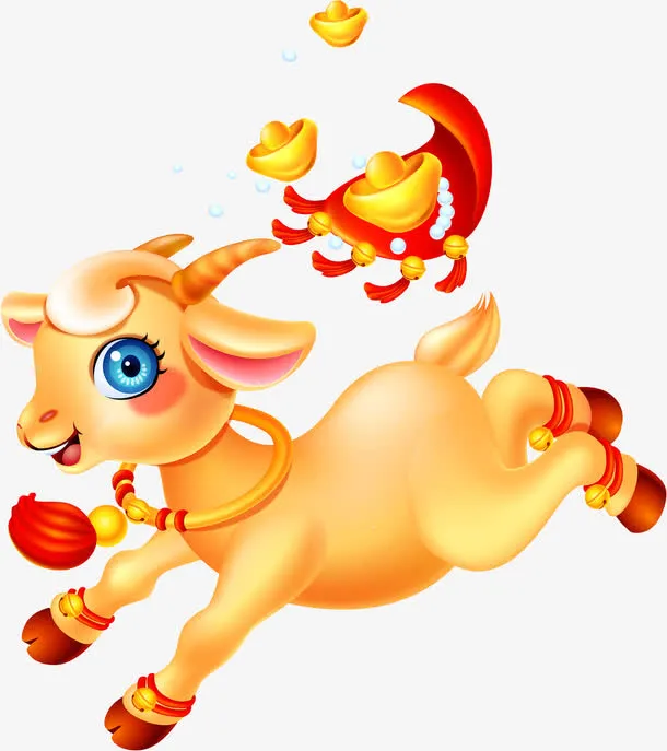 奔跑卡通马儿创意免抠