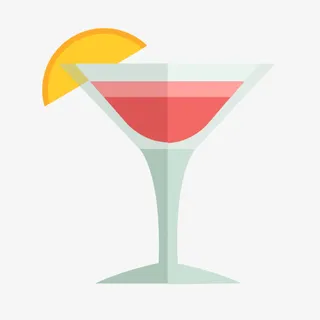 偏平化夏季鸡尾酒素材免抠