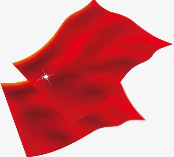大红绸带免抠