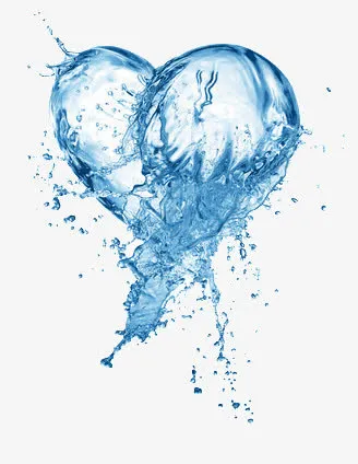 水组成的心形免抠