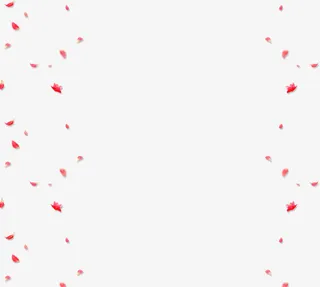 粉红色花瓣雨装饰图案免抠