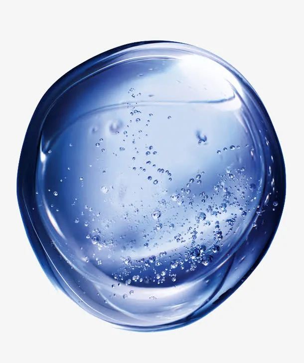 深海蓝圆形液体效果免抠
