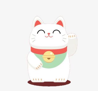 漂亮的招财猫日本背景