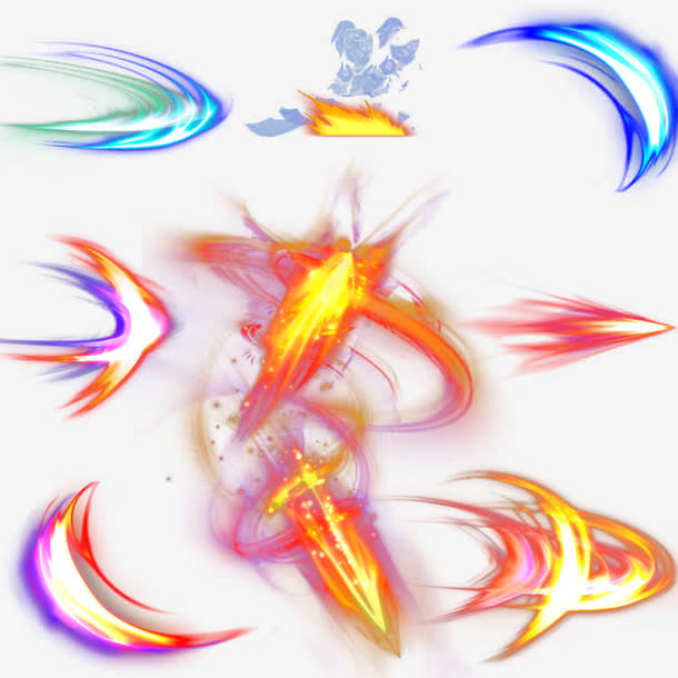 2017刀光免抠装饰效果特效元素