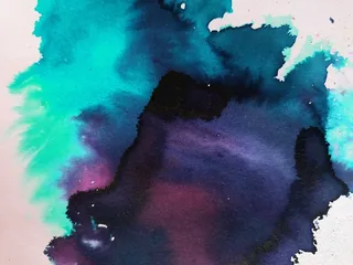 蓝色黑色水彩晕染背景高清