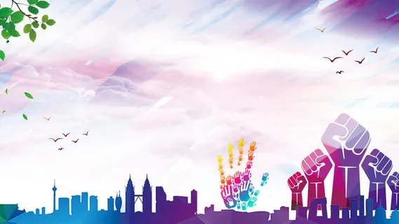 大气剪影打击犯罪社会安全公益海报背景素材高清