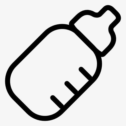奶瓶素描铅笔画简约素材免抠