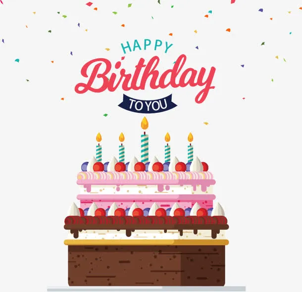蛋糕生日卡免抠