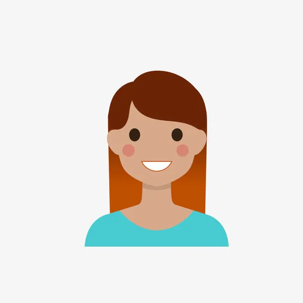 长发黑皮肤女孩人头免抠