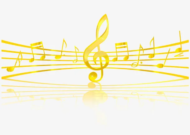 倒影五线谱免抠