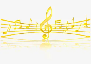 倒影五线谱免抠