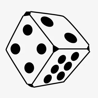 白色面黑点游戏筛子矢量免抠