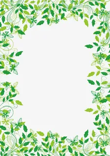 绿色植物藤条边框矢量素材免抠 绿色植物藤条边框矢量素材免抠