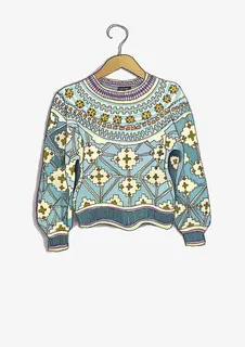 卡通花朵毛衣免抠