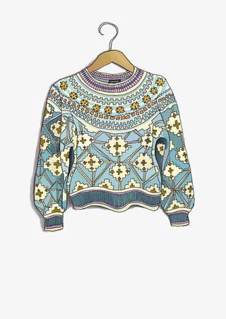 卡通花朵毛衣免抠