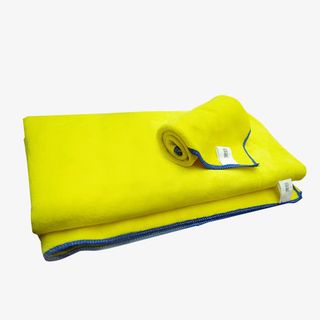 黄色加绒洗车毛巾免抠