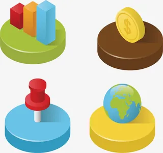 矢量蓝色地球免抠