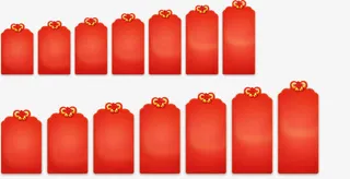 红色标签空白标签大集合免抠