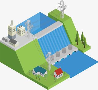 水力发电站系统免抠