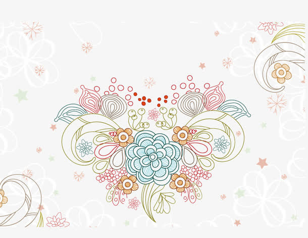 小清新简约花纹背景装饰