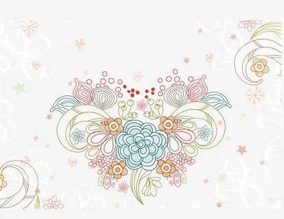 小清新简约花纹背景装饰