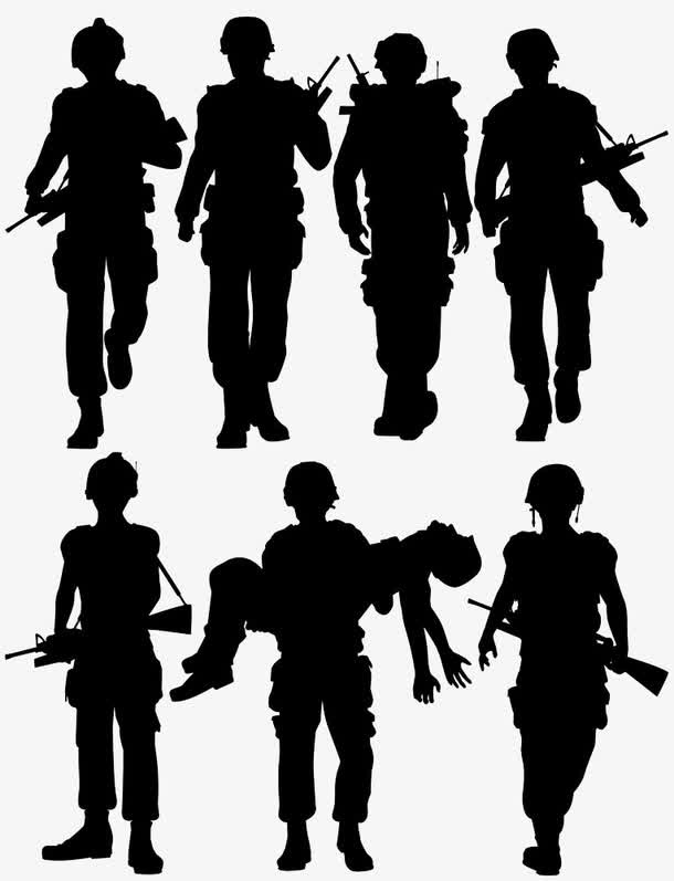 特种兵剪影免抠