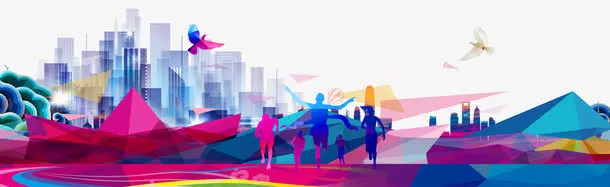 菱形彩色素材免抠