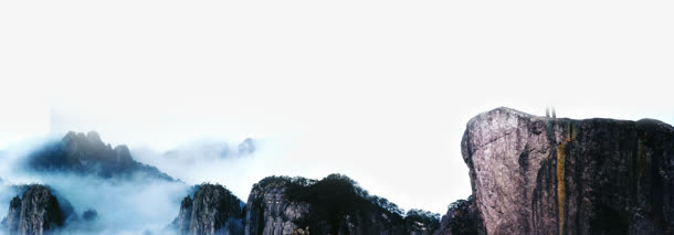 山水美景大山云雾免抠