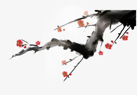 水墨梅花免抠