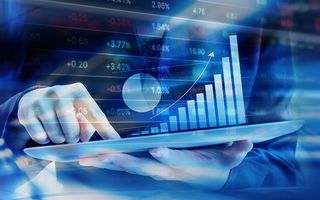 蓝色商务股市背景高清