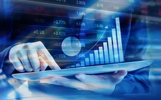 蓝色商务股市背景高清