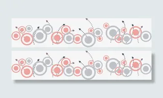 粉色圆圈花纹免抠