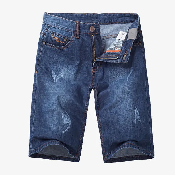 男士薄款牛仔短裤免抠