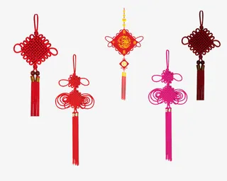 彩色中国结免抠